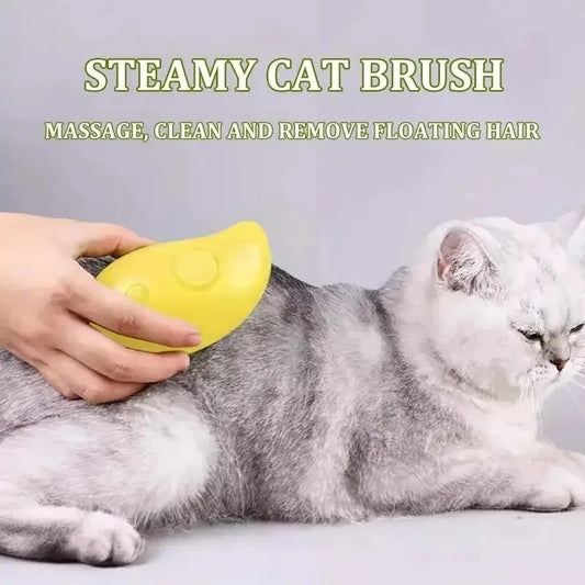 Cat Hair Brush Dog Hair Brush Electric Pet Cleaning Brush Steam Spray
