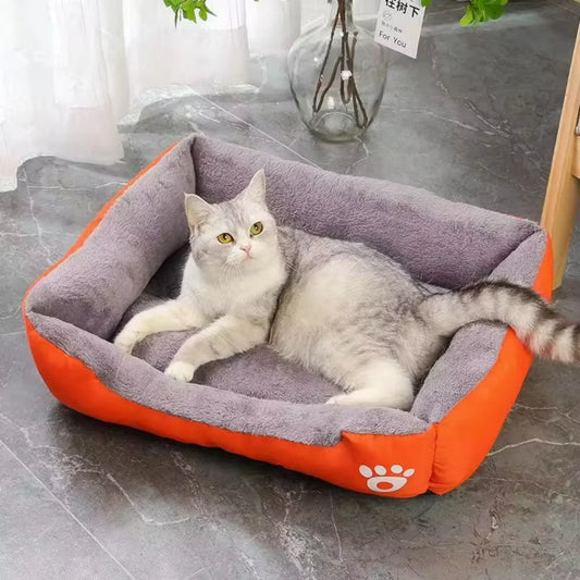 Color Square Winter Soft Warm House for Dog Bed for Dog Mat Waterproof