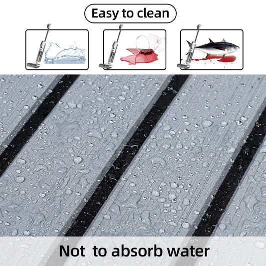 FOCEAN Boat Flooring EVA Foam Boat Decking Faux Teak Marine Flooring Boat Mat...