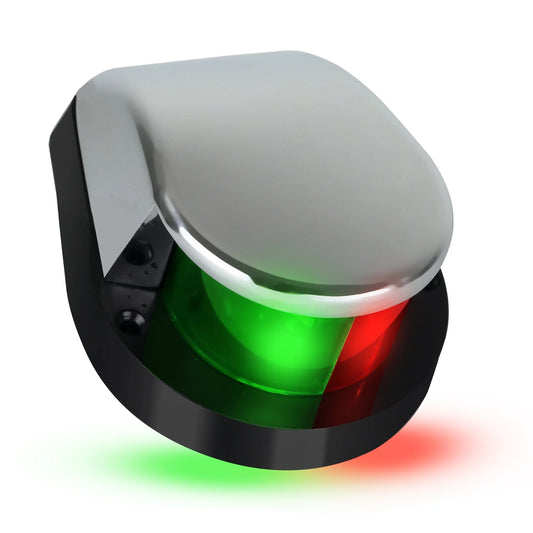 Boat Navigation Lights - LED Bow Light, Navigation Lights for Boats LED Red and Green, Boat Lights Navigation Horizontal Mount Bi-Color Light, 12V, USCG Rules 2NM - FO4429
