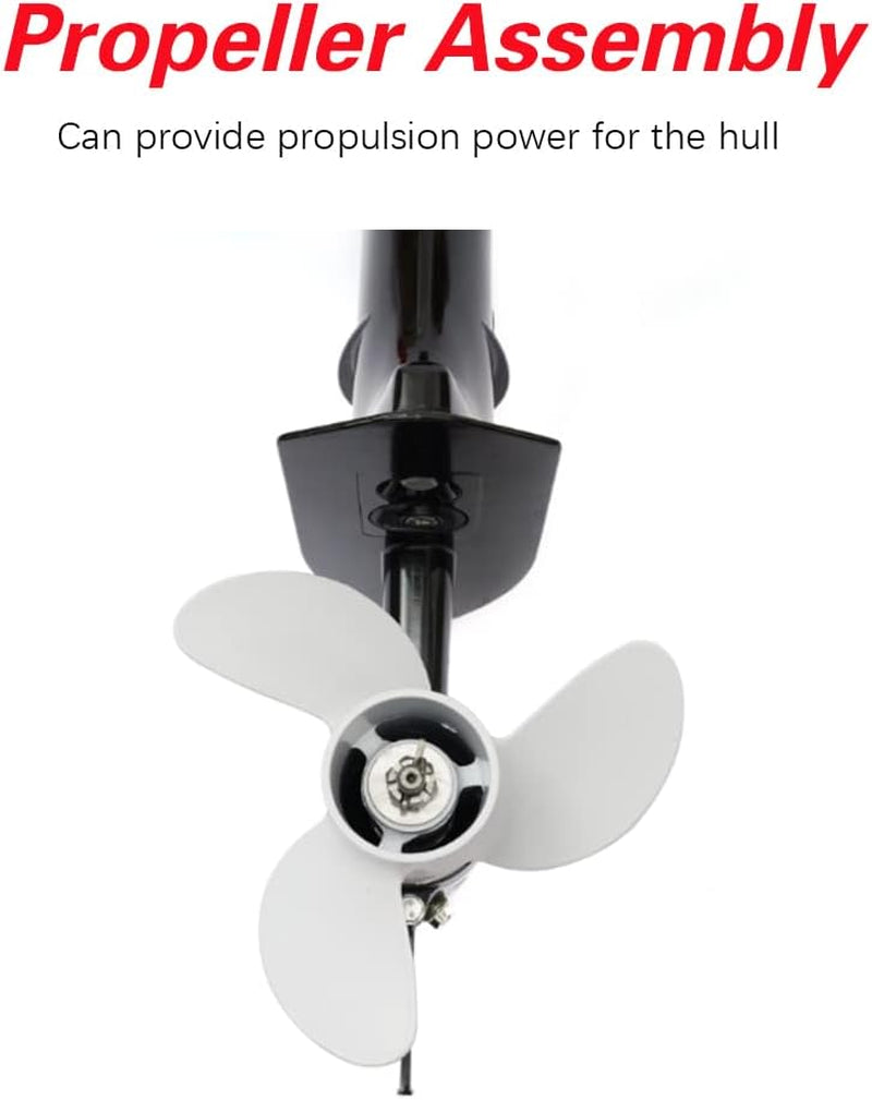 4 Stroke Outboard Motor, 123CC 6.5HP Boat Motor Boat Engine Motor, Heavy Duty Outboard Boat Motor Inflatable Marine Fishing Boat Yacht Engine (Fuel Tank and Hoses Not Included)