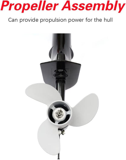 4 Stroke Outboard Motor, 123CC 6.5HP Boat Motor Boat Engine Motor, Heavy Duty Outboard Boat Motor Inflatable Marine Fishing Boat Yacht Engine (Fuel Tank and Hoses Not Included)