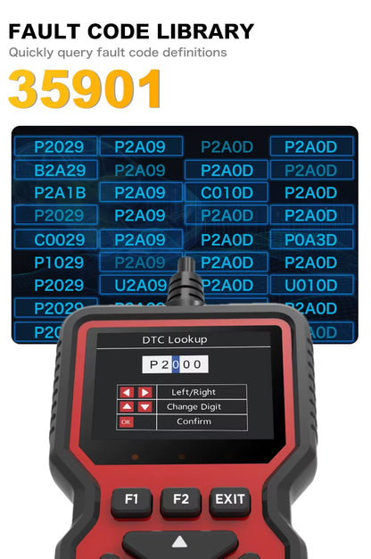 V519 OBD2 Scanner Live Data Professional Mechanic Diagnostic Code Reader Tool Clear Fault Code Reader Automotive Scanner