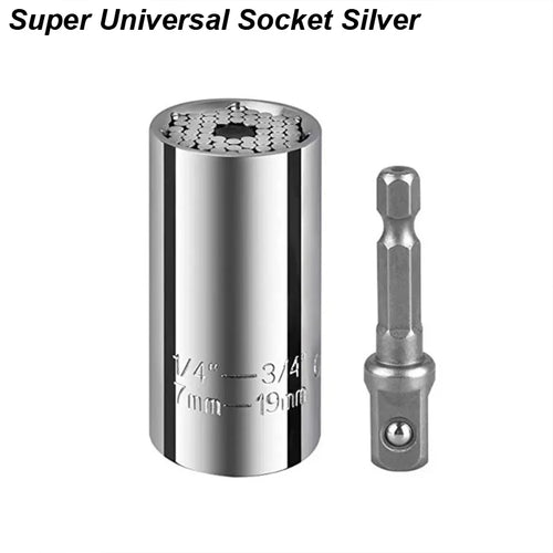 Universal Socket Wrench Torque Head Set Ratchet Super Sleeve Gadget