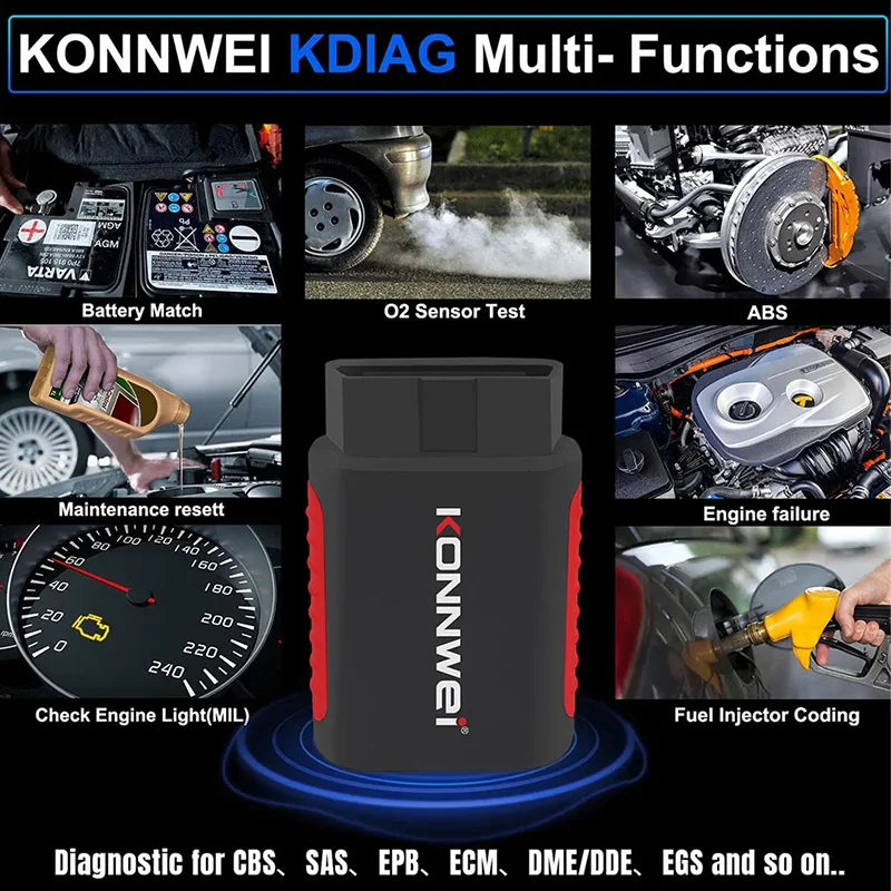 2024 KONNWEI KDIAG Full System Auto Scanner Reset SAS EPB Service ECU