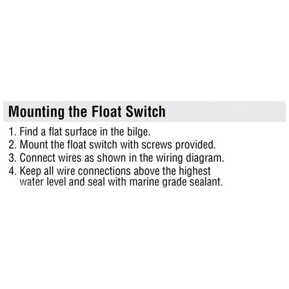 Bilge Pump with Auto-Float Switch 600 GPH 3/4 In.